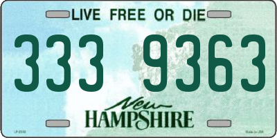 NH license plate 3339363