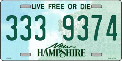 NH license plate 3339374