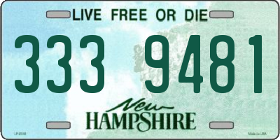 NH license plate 3339481
