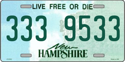 NH license plate 3339533