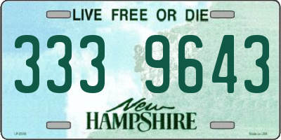 NH license plate 3339643