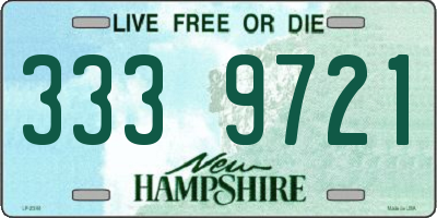 NH license plate 3339721