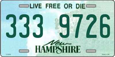 NH license plate 3339726