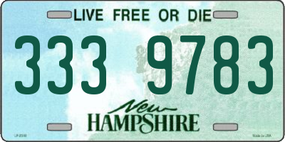 NH license plate 3339783