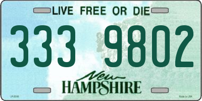 NH license plate 3339802