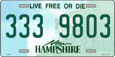 NH license plate 3339803