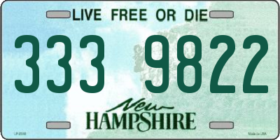 NH license plate 3339822