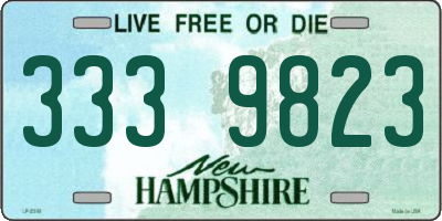 NH license plate 3339823