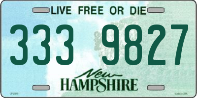 NH license plate 3339827