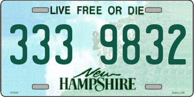 NH license plate 3339832