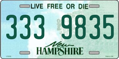 NH license plate 3339835