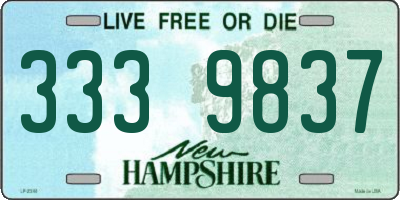 NH license plate 3339837