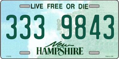 NH license plate 3339843