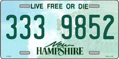 NH license plate 3339852