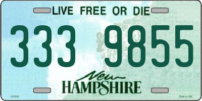 NH license plate 3339855