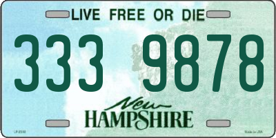 NH license plate 3339878