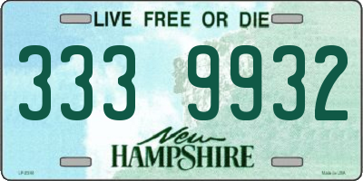 NH license plate 3339932