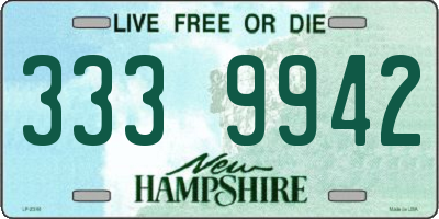 NH license plate 3339942
