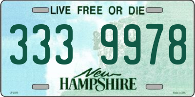 NH license plate 3339978