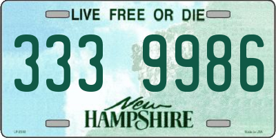 NH license plate 3339986