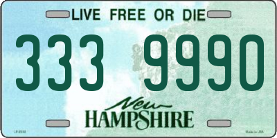 NH license plate 3339990