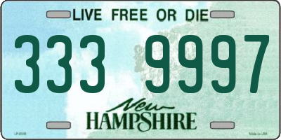 NH license plate 3339997