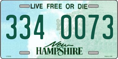 NH license plate 3340073