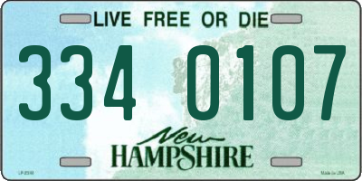 NH license plate 3340107