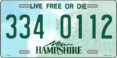 NH license plate 3340112