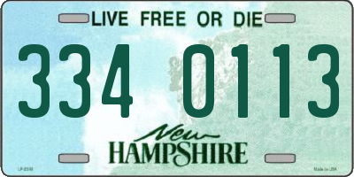 NH license plate 3340113