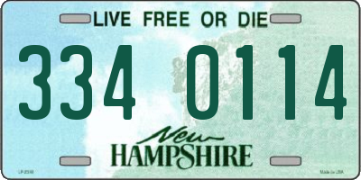 NH license plate 3340114