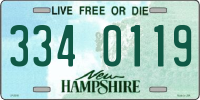 NH license plate 3340119