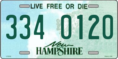 NH license plate 3340120