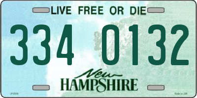 NH license plate 3340132
