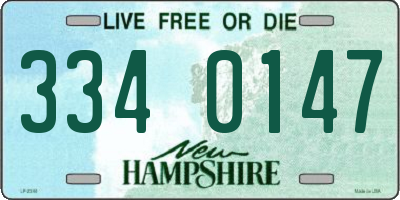 NH license plate 3340147