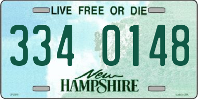 NH license plate 3340148