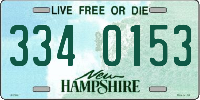 NH license plate 3340153