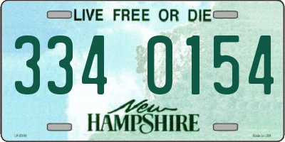 NH license plate 3340154