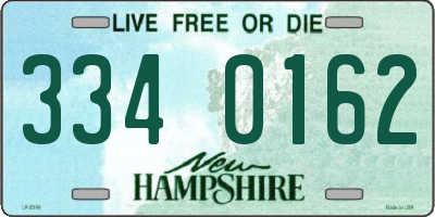 NH license plate 3340162