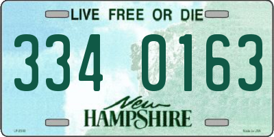 NH license plate 3340163