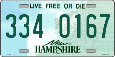 NH license plate 3340167