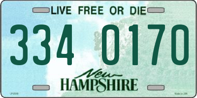 NH license plate 3340170