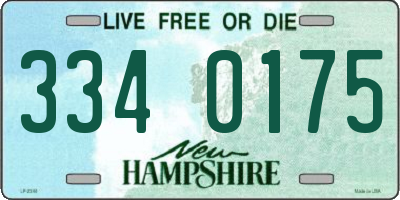NH license plate 3340175
