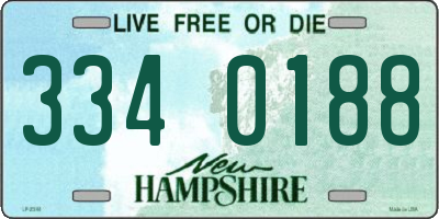 NH license plate 3340188