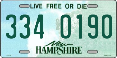 NH license plate 3340190