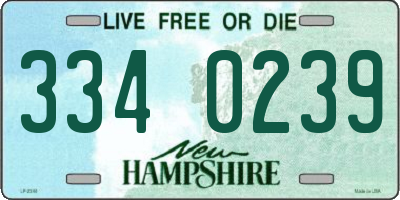 NH license plate 3340239