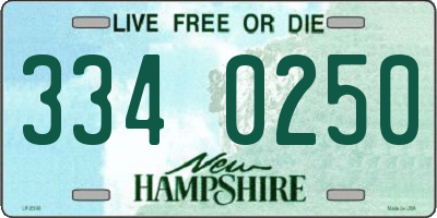 NH license plate 3340250