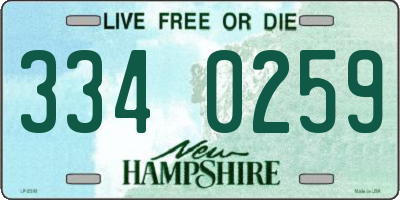 NH license plate 3340259