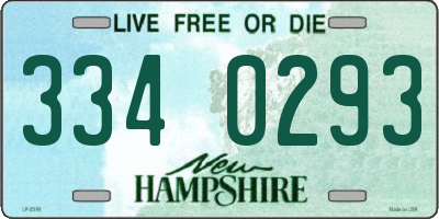 NH license plate 3340293