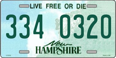 NH license plate 3340320